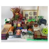 Ceramic Pumpkins, Mason Jars, Picture Frame, Radio