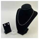 BB .925 Sterling Silver Necklace 3.55g TW, 18 inch