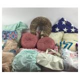 Decorative Pillows, Throw Blankets, Travel Bags