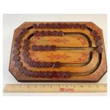 Antique wood spelling board game 1886