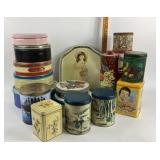 Decorative Tins With Victorian, Floral, Seasonal D