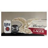 Yuengling, miller lite, Firestone Walker signs