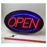 LED Open Sign With Oval Design