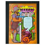 1969 Scorpio Zodiac Calendar Poster 32"x21"
