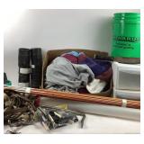 Plastic Pipes, Clothing, Bucket, Driveway Markers,