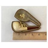 Meerschaum pipe figural horse with case NPW
