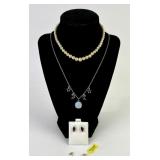 .925 Sterling Silver Pendant on magnetic chain,