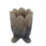 Opalescent Slag Glass Footed Toothpick Holder