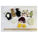 Ty Attic Treasures Bears & Polish Wooden Peg Dolls