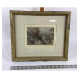 Fairmount Gardens Schuylkill Bridge Engraving