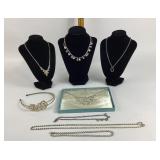 Rhinestone Necklaces, Bracelets, Headband