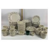 Longaberger Pottery Dinnerware Plates Mugs