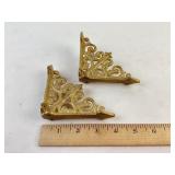Pair cast iron brackets