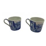 Spode Blue Italian Pattern Ceramic Mugs