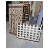Wood Game Boards With Holes - Connect Four
