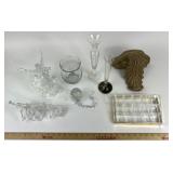 Sterling Silver Base Bud Vase, Plastic Angel Figur