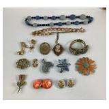 Jewelry With Brooches, Necklaces, Earrings