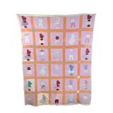 Sun Bonnet and Applique hand sewn and bound quilt