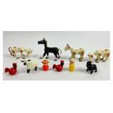 10 Vintage Fisher Price Little People & Farm