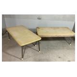 2 short 4 foot folding table