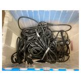 Black Power Cords With Three-Prong Plugs