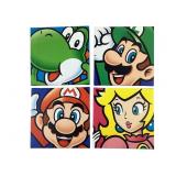4- 6'x6' Super Mario Licensed Nintendo Characters
