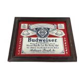 Vintage Budweiser Lager Beer Mirror 7'x9' Sign