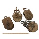Wooden And Cast Iron Pulley Blocks