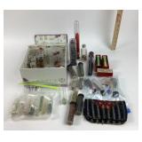 Glass Seed Beads, Spools, Beaded Pouch