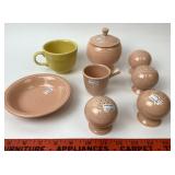 Fiesta in Apricot; Salt Shakers, Demitasse Cup, Li