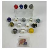 Mini vintage football helmets