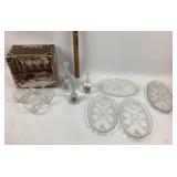 Pressed Glass Trays, Glass Bells, Teacups Set, Ura