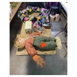 Floral Wreath, Scarecrow, Witch, Basket