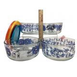 (4) pyrex glass Disney 100 Years of Wonder Lidded