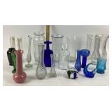 Glass Vases, Clear, Colored, carnival, colbalt