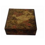 Wooden Painted Box With Floral Design