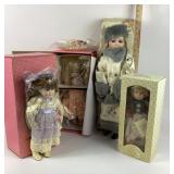 Collectible Porcelain Dolls With Boxes