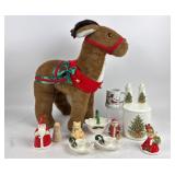 Christmas Decor- Pfaltzgraff, Lefton, reindeer