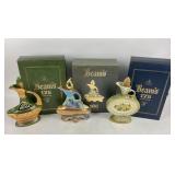 Beams Whiskey Decanters With Boxes