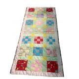Handmade Patchwork Quilt With Multicolor Squares