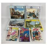 4 300 piece puzzles, 3 Comicbooks- Superman