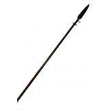 Long Traditional Spear With Metal Tip, Wooden Shaf