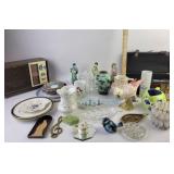 Ceramic Figurines, Plates, Vases, Floral Lite Vase