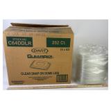 Dart ClearPac Clear Snap-On Dome Lids 252 Ct