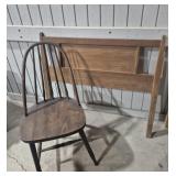 Wood Twin Headboard (40 in. W) & Wood Windsor Bow