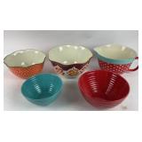 Pioneer Woman Mixing Bowls, Polka Dot Floral