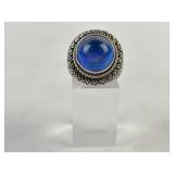 Sterling & lab opal ring size 6.75. Total weight