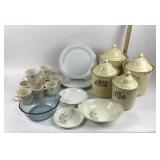 Corning, Salem, Pyrex Cups and Saucers, Pfaltzgraf