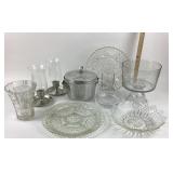 Pressed Glass Tableware, Candle Holders, Trifle Bo