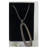 .925 Sterling Silver Necklace TW inclusive of all